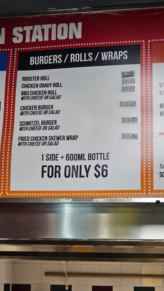 Menu, The Chicken Station