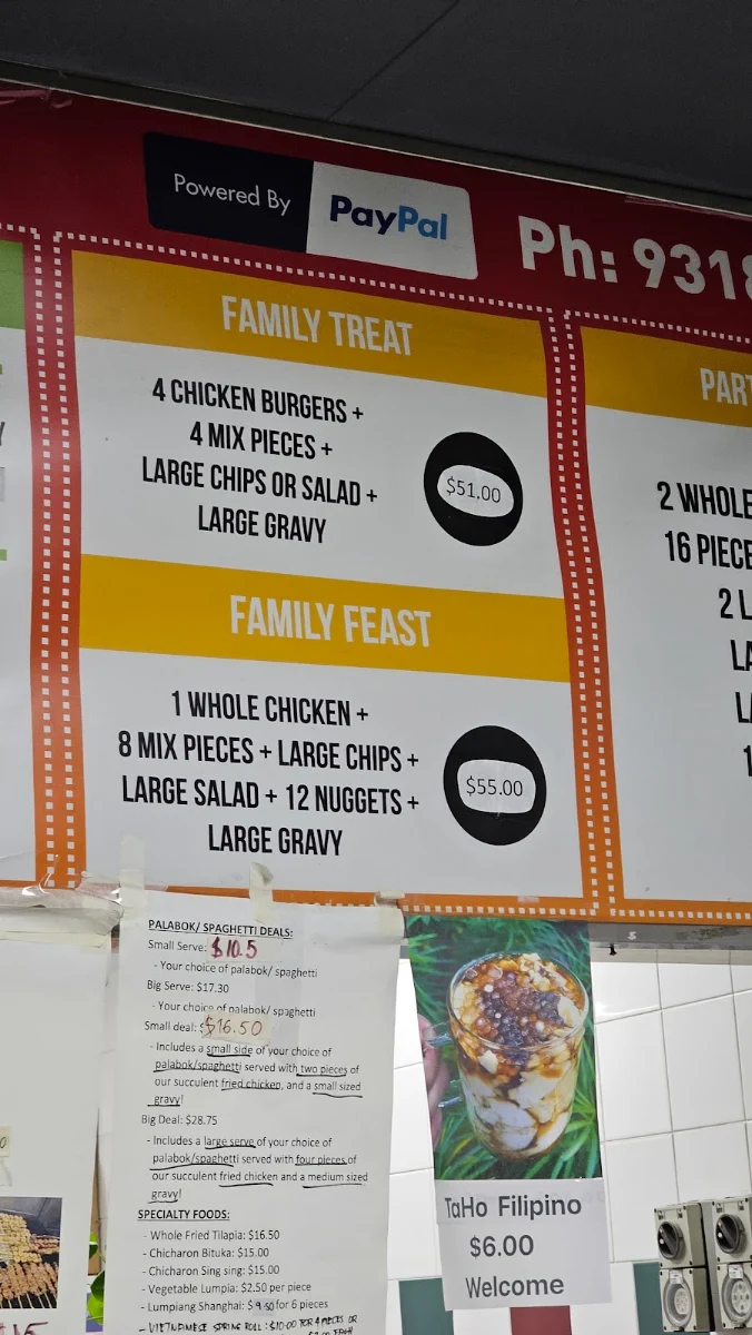 Menu, The Chicken Station