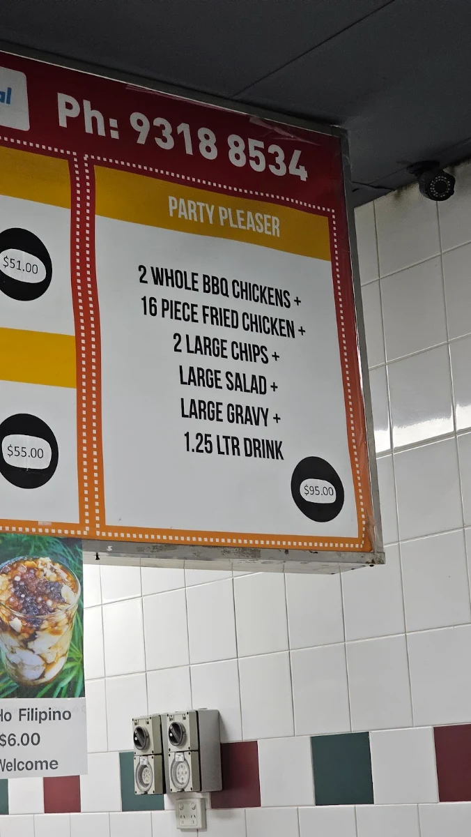 Menu, The Chicken Station