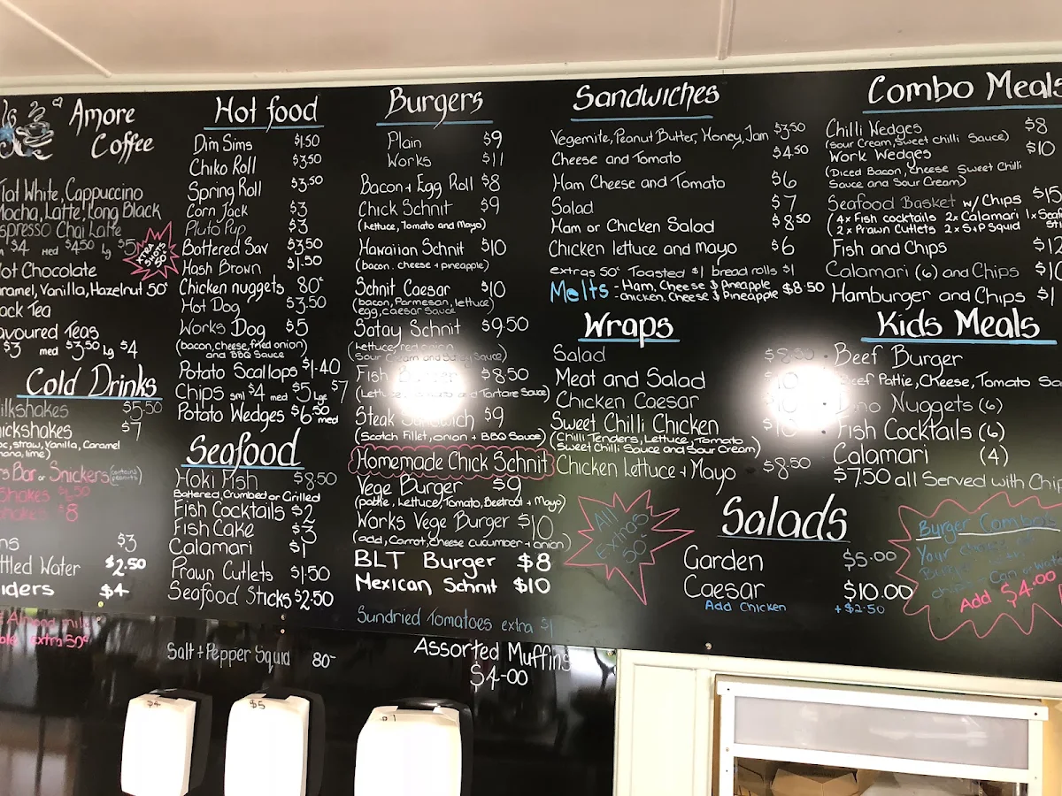 Menu, Nabiac Village Cafe & Takeaway