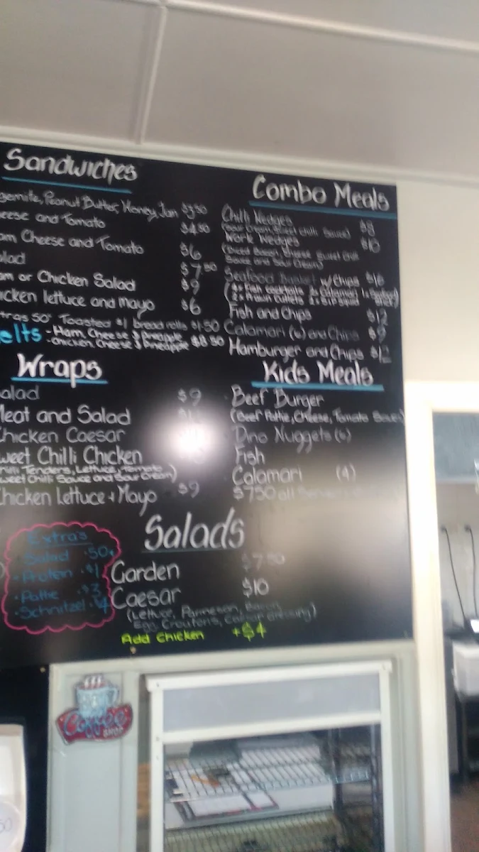 Menu, Nabiac Village Cafe & Takeaway