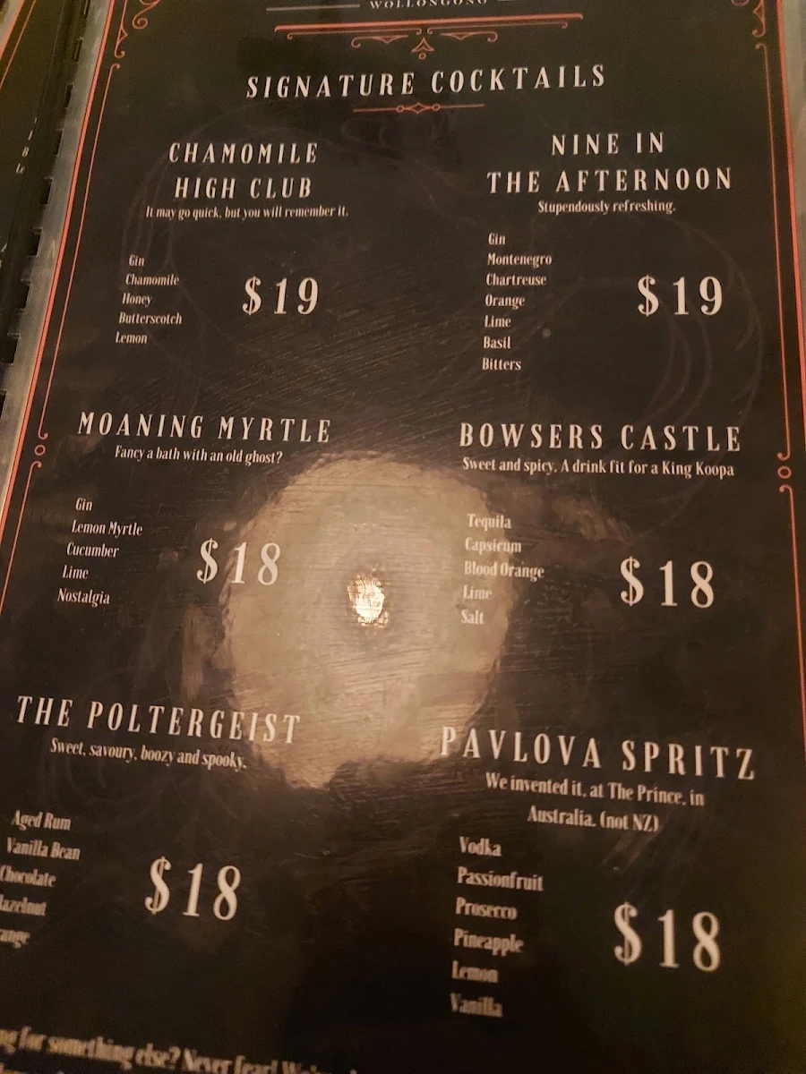 Menu, His Boy Elroy