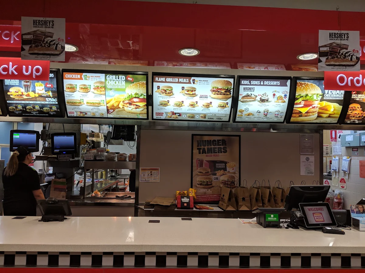 Menu, Hungry Jack's Burgers Arana Hills
