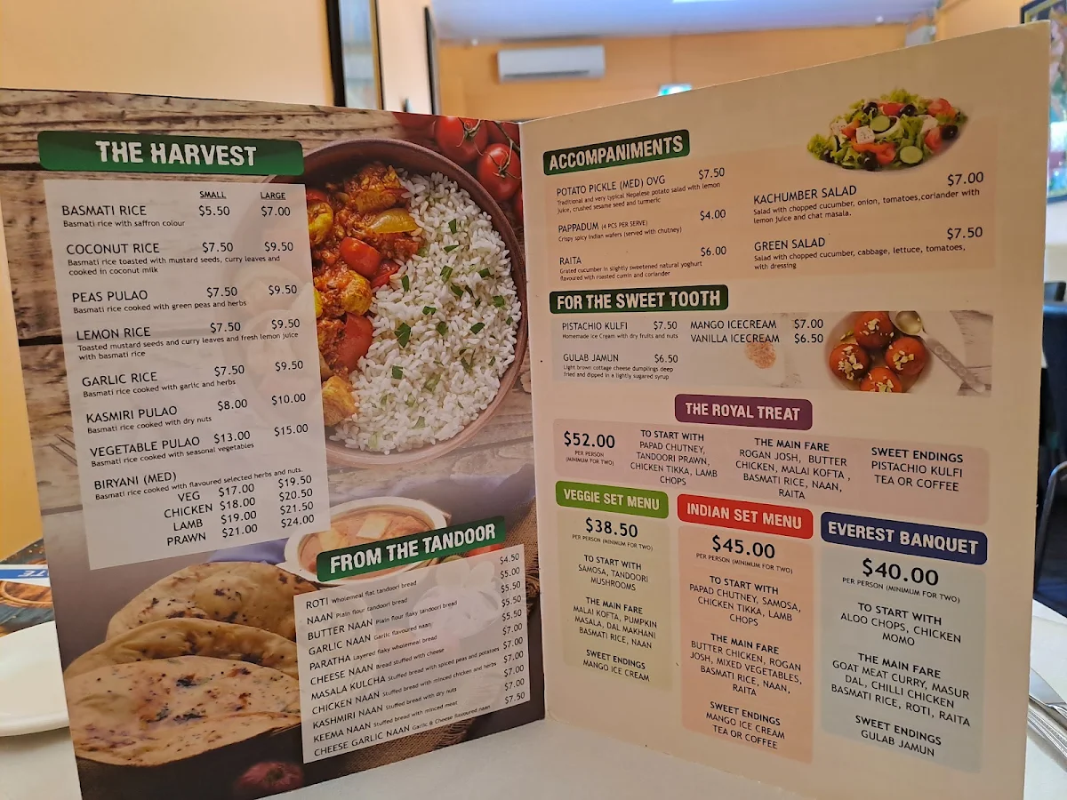 Menu, Mountain Gate Indian and Nepalese Restaurant
