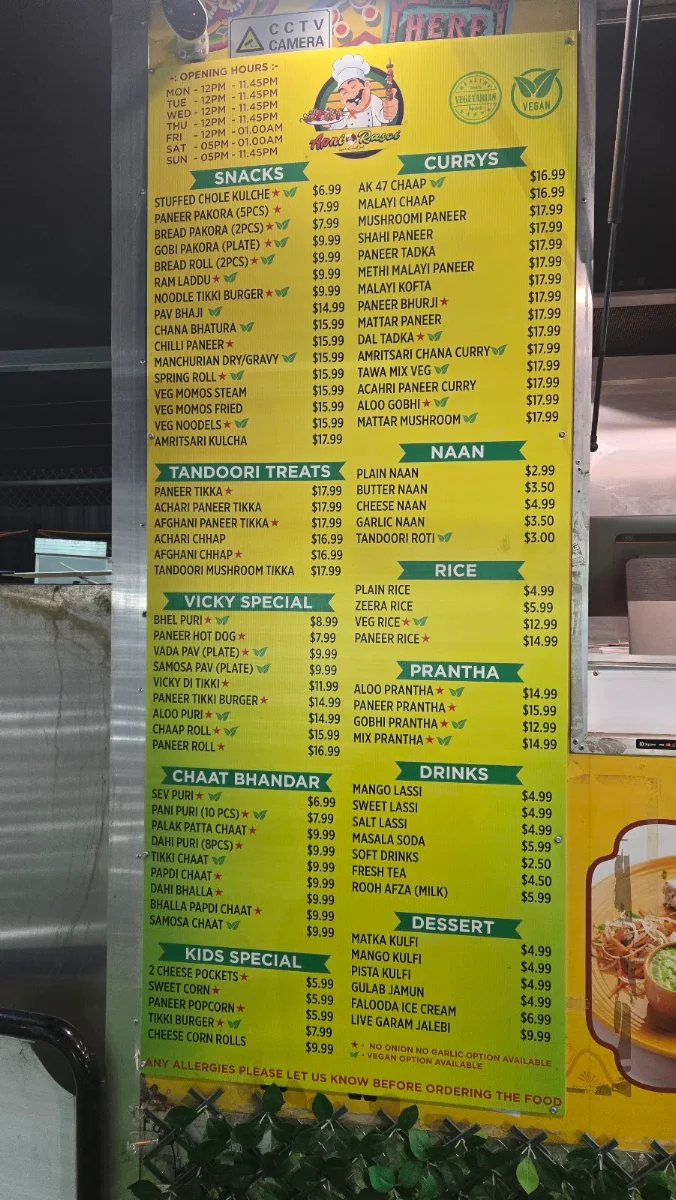 Menu, Apni Rasoi