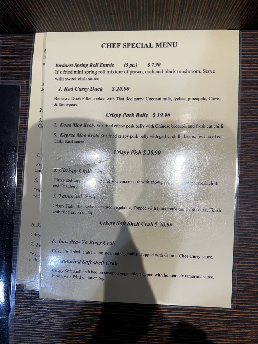 Menu, Thai Break