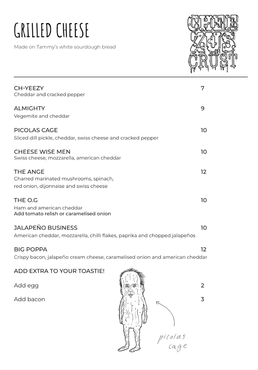 Menu, Mooba Calleya