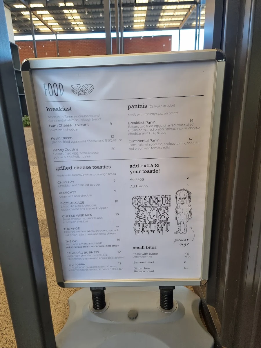 Menu, Mooba Calleya