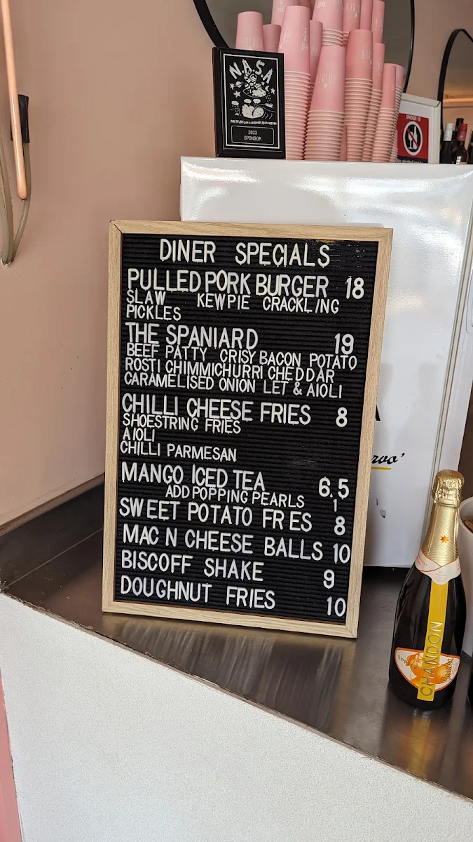Menu, SUNSET DINER