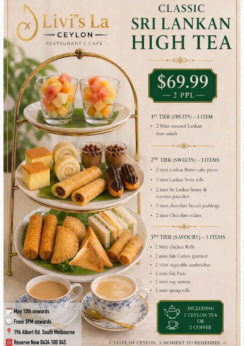 Menu, Livi's La Ceylon