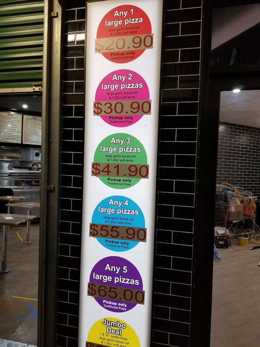 Menu, Johnny Boys Pizza - Endeavour Hills