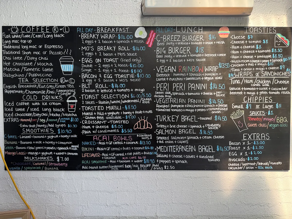 Menu, C-Breez Kiosk
