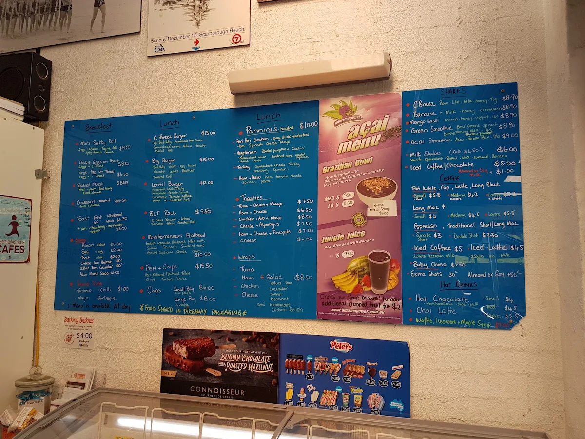 Menu, C-Breez Kiosk