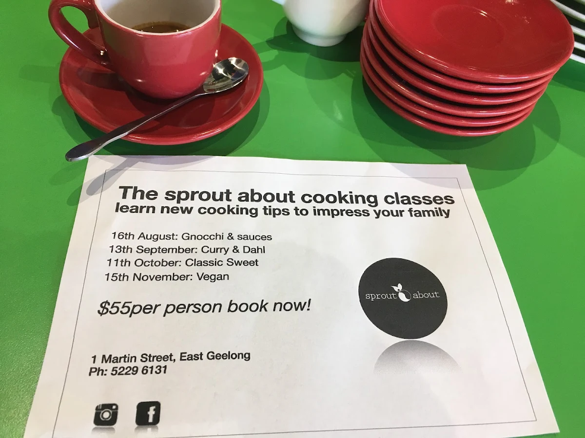 Menu, The Sprout About