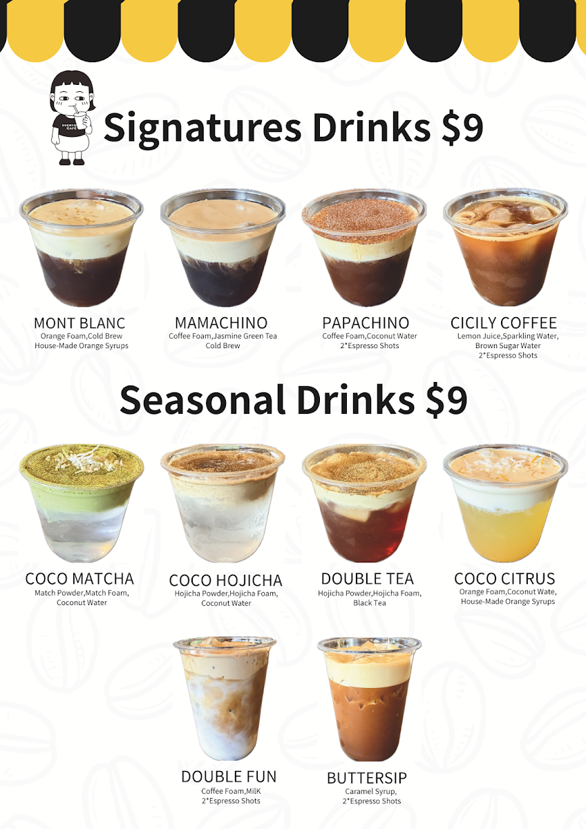 Menu, Happy Sip