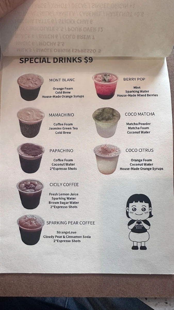 Menu, Happy Sip