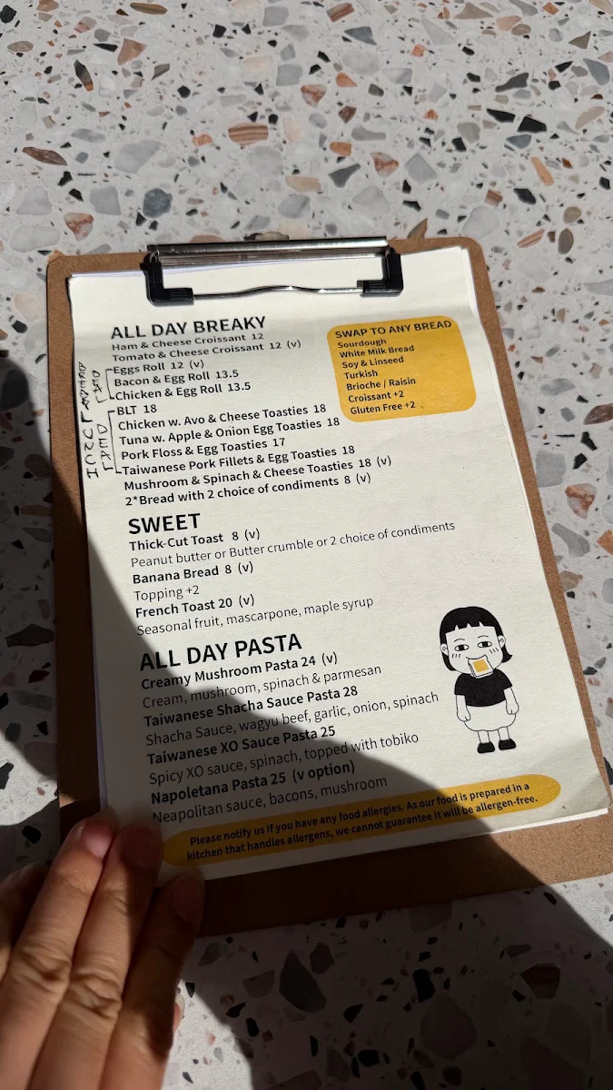 Menu, Happy Sip