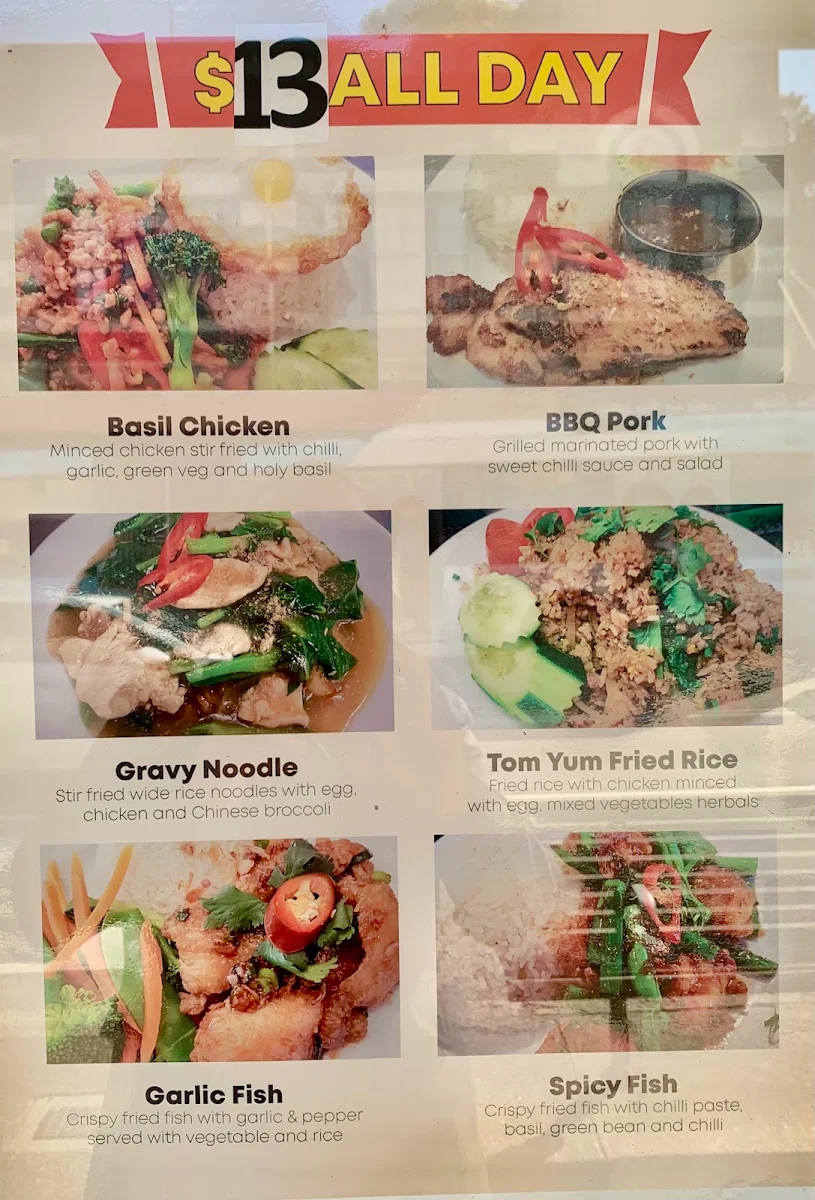 Menu, Thai Volunteer