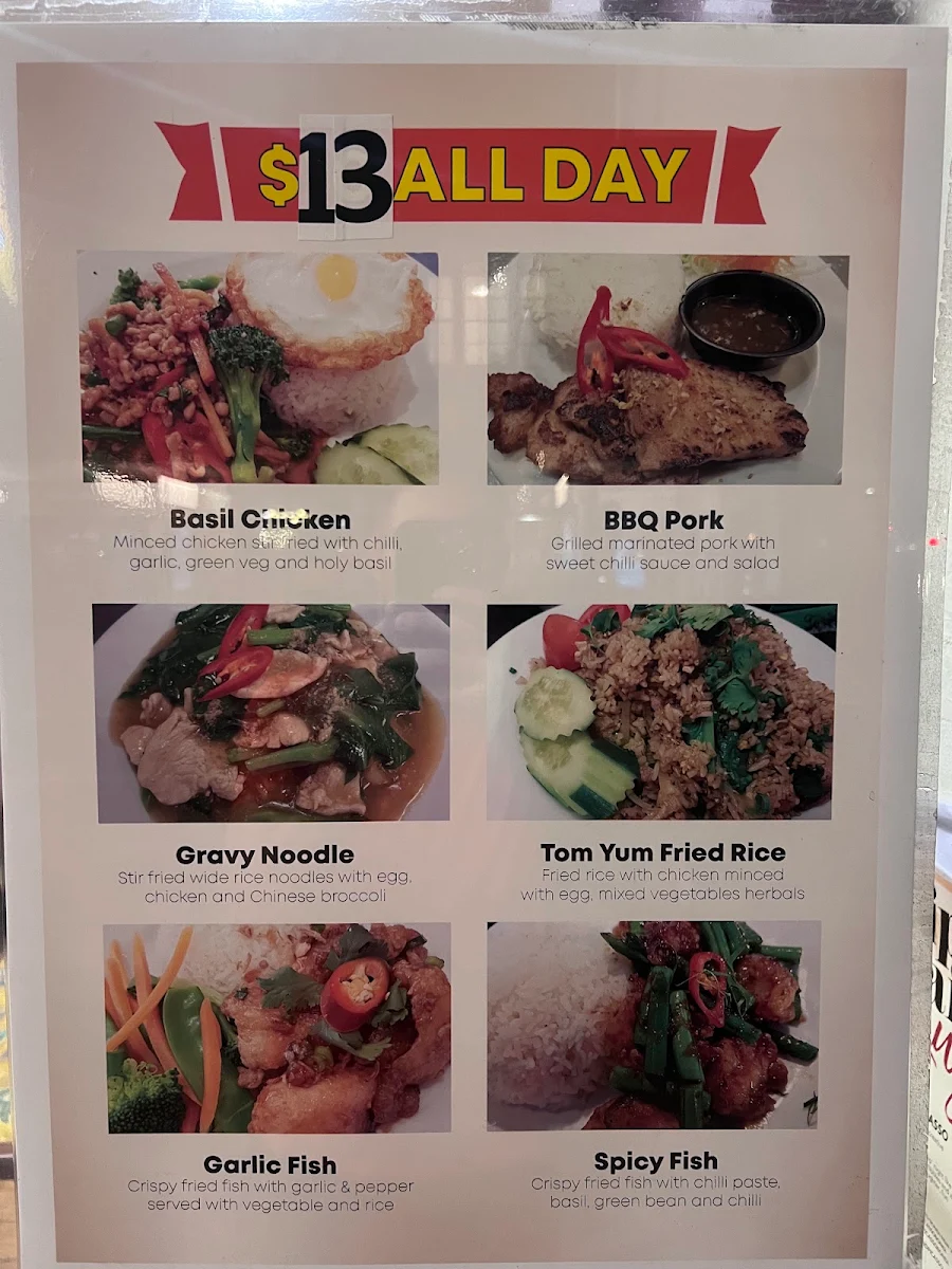 Menu, Thai Volunteer