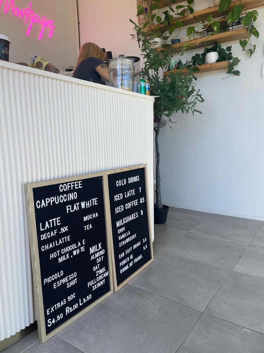 Menu, Morgan's Coffee House