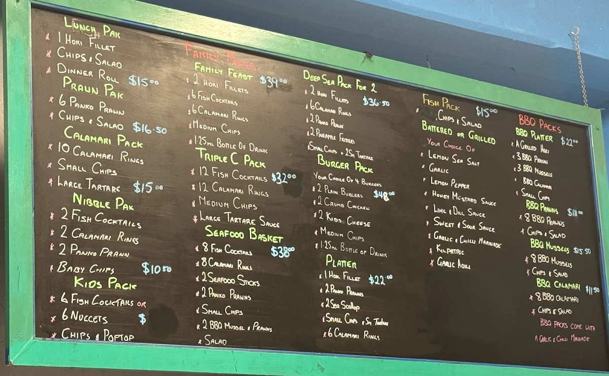 Menu, Deep Sea Delights