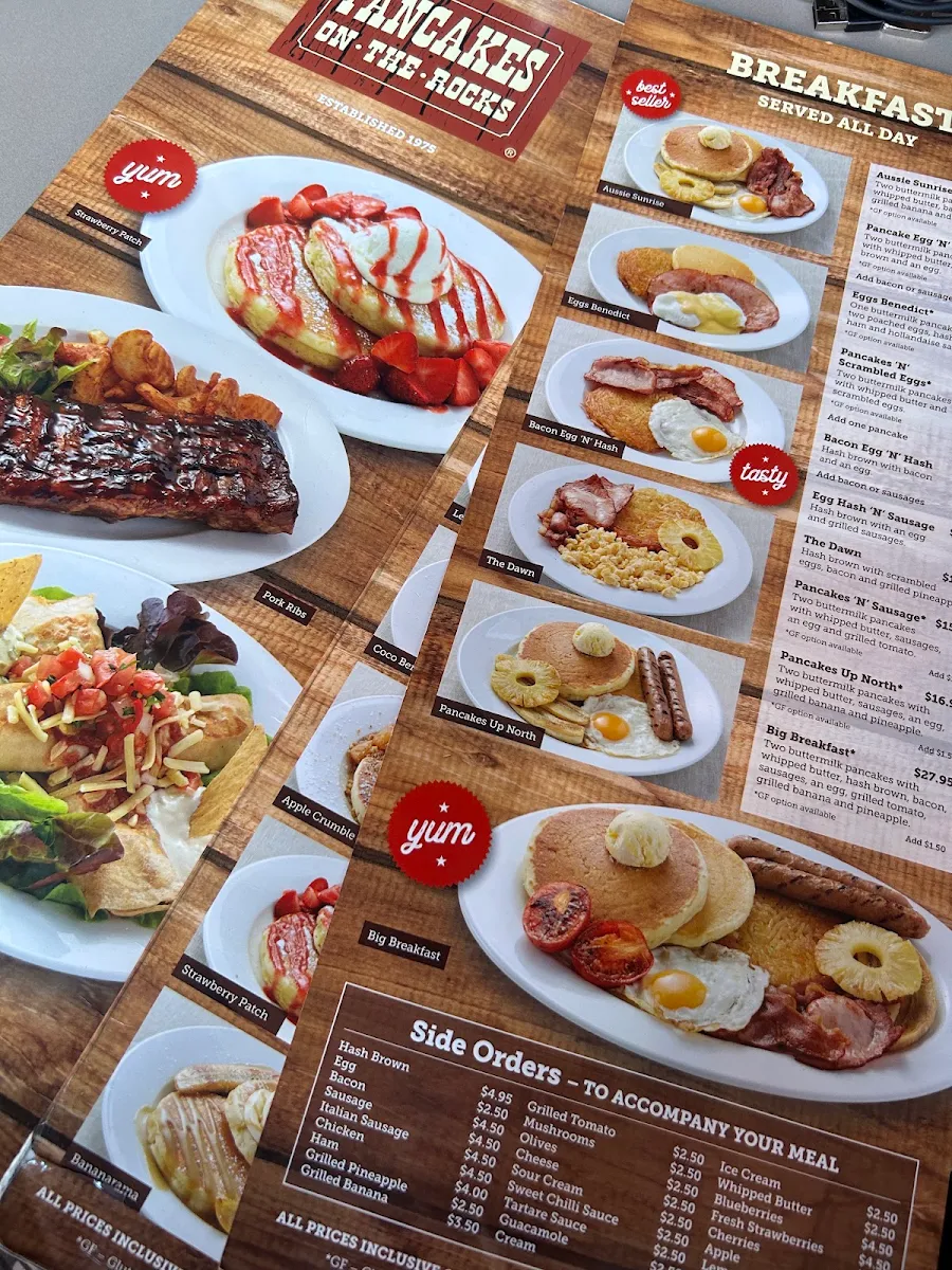 Menu, Pancakes on the Rocks Beverly Hills