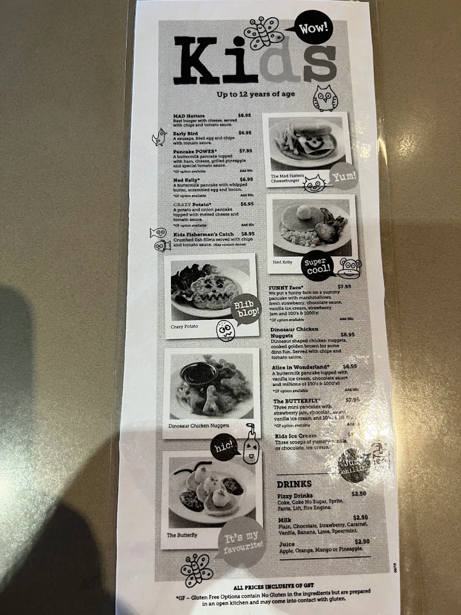 Menu, Pancakes on the Rocks Beverly Hills