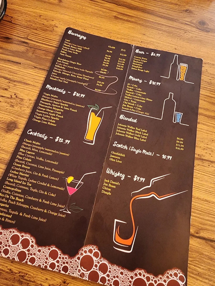 Menu, Tandoori Hub
