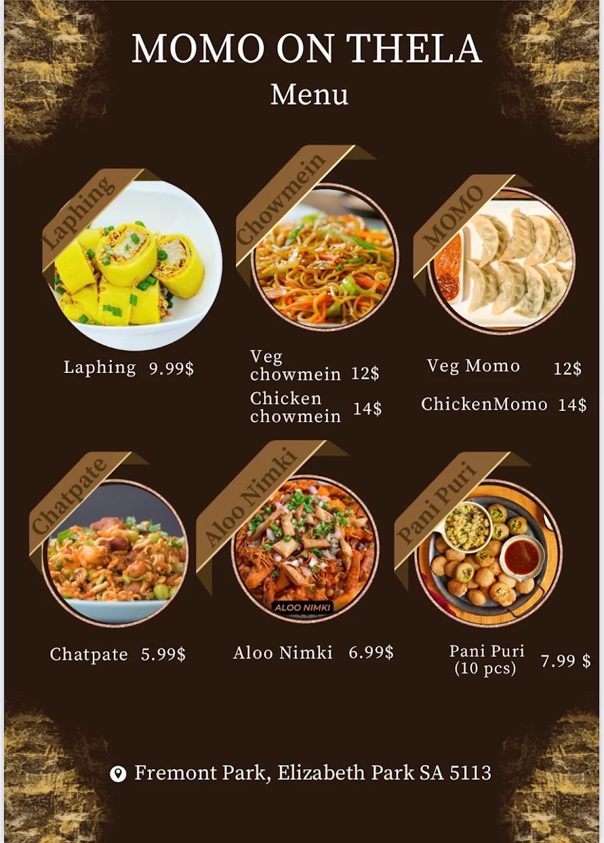 Menu, Momo on Thela