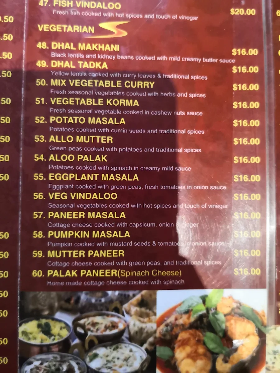 Menu, Desi Grill Bairnsdale