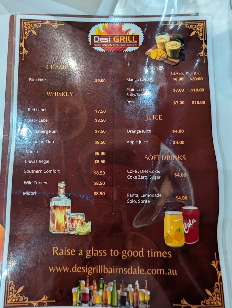 Menu, Desi Grill Bairnsdale