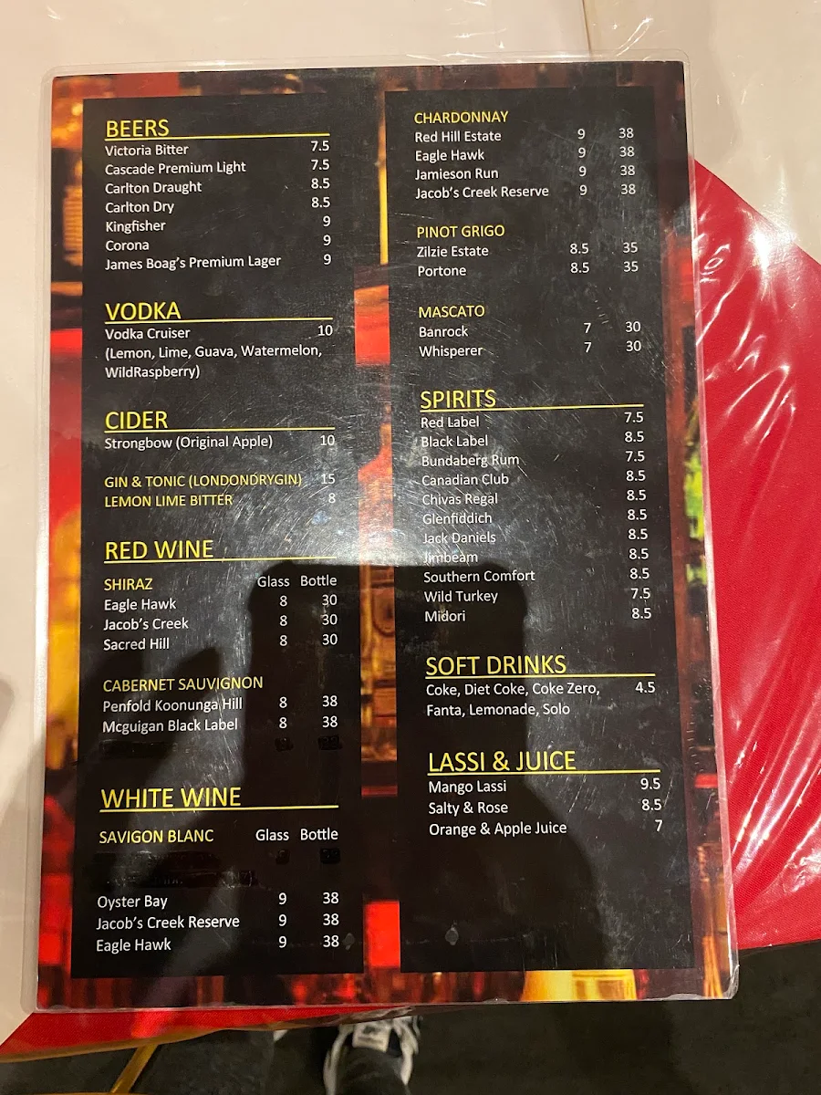 Menu, Desi Grill Bairnsdale