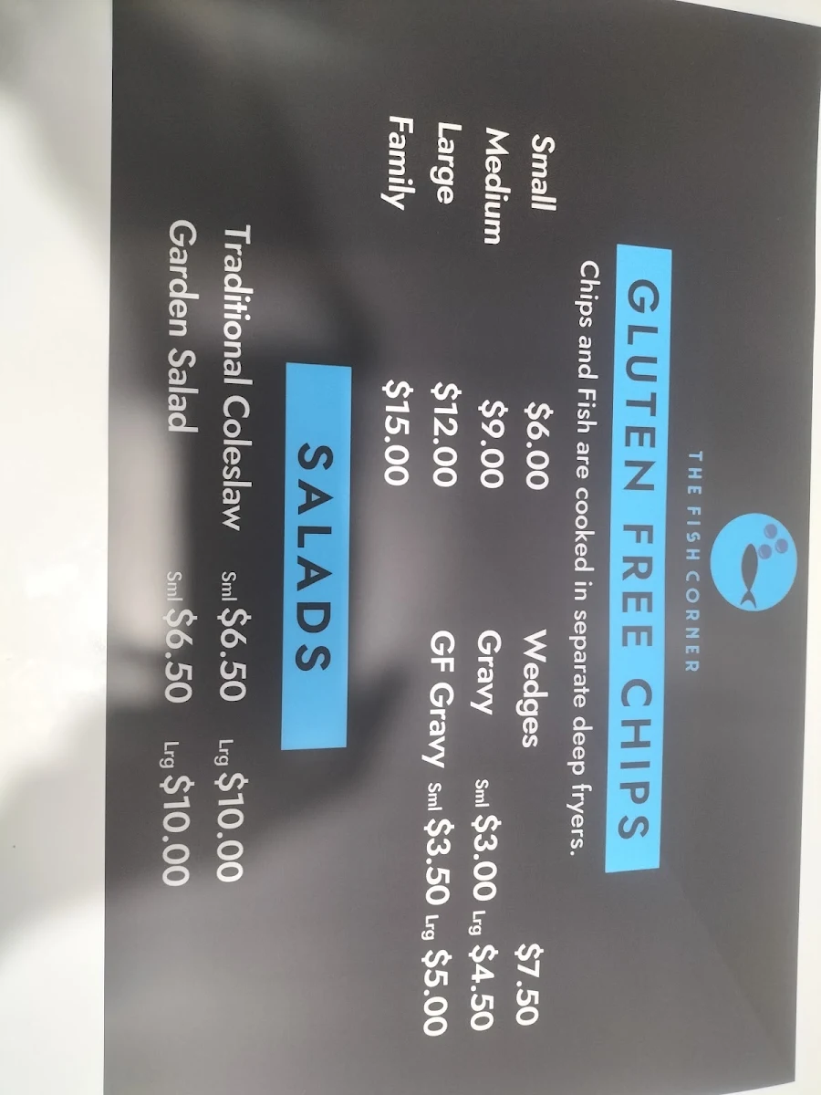 Menu, The Fish Corner