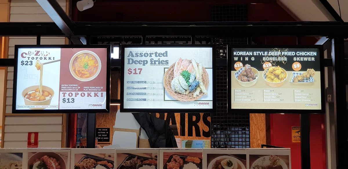 Menu, Manna