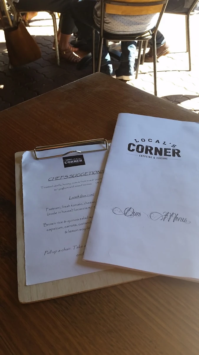 Menu, Locals Corner