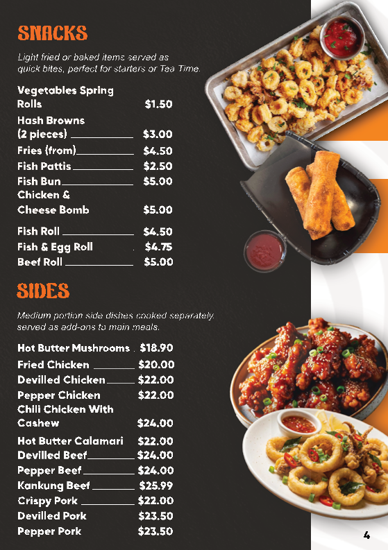 Menu, FlavourScape
