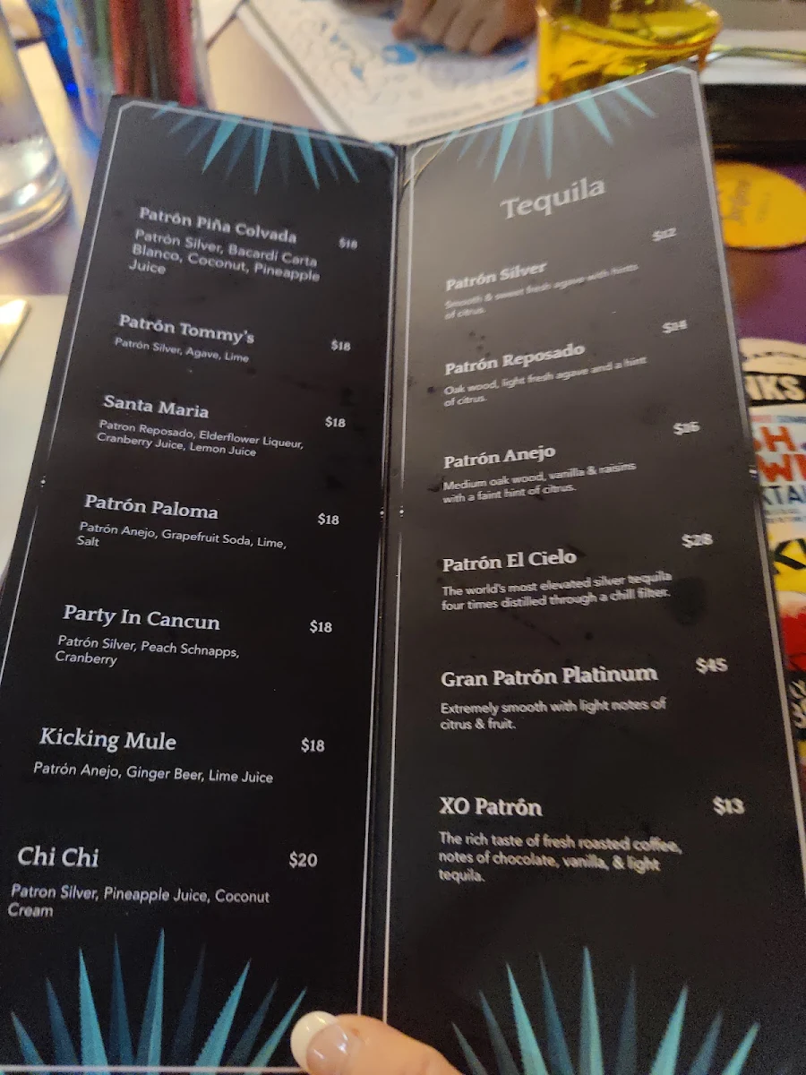 Menu, Pancho's Mexican Villa Restaurant - East Vic Park
