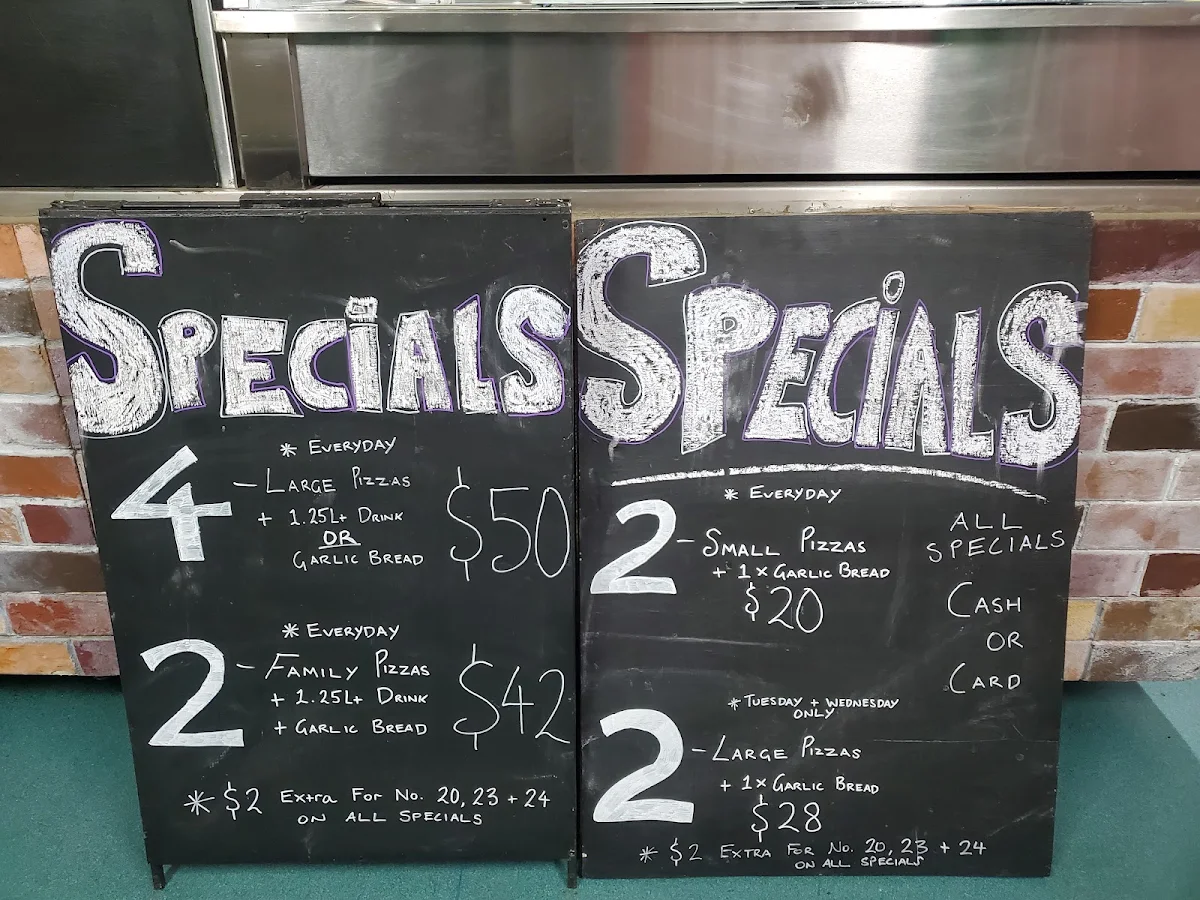 Menu, Taylors Lakes Pizza