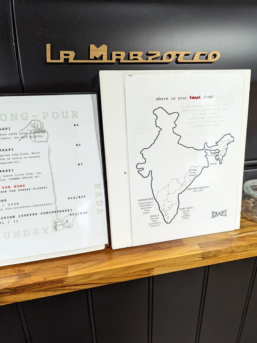 Menu, Icarus Coffee