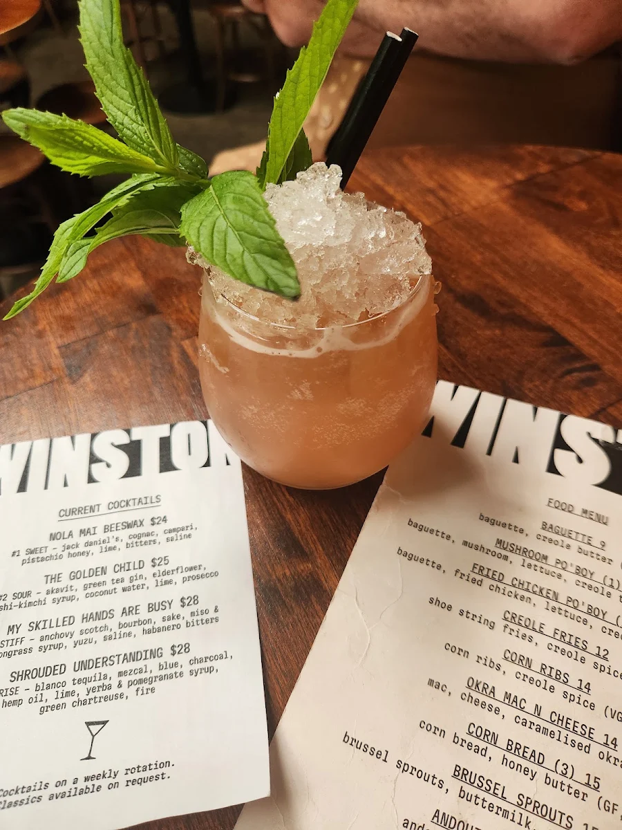Menu, Winston Small Bar