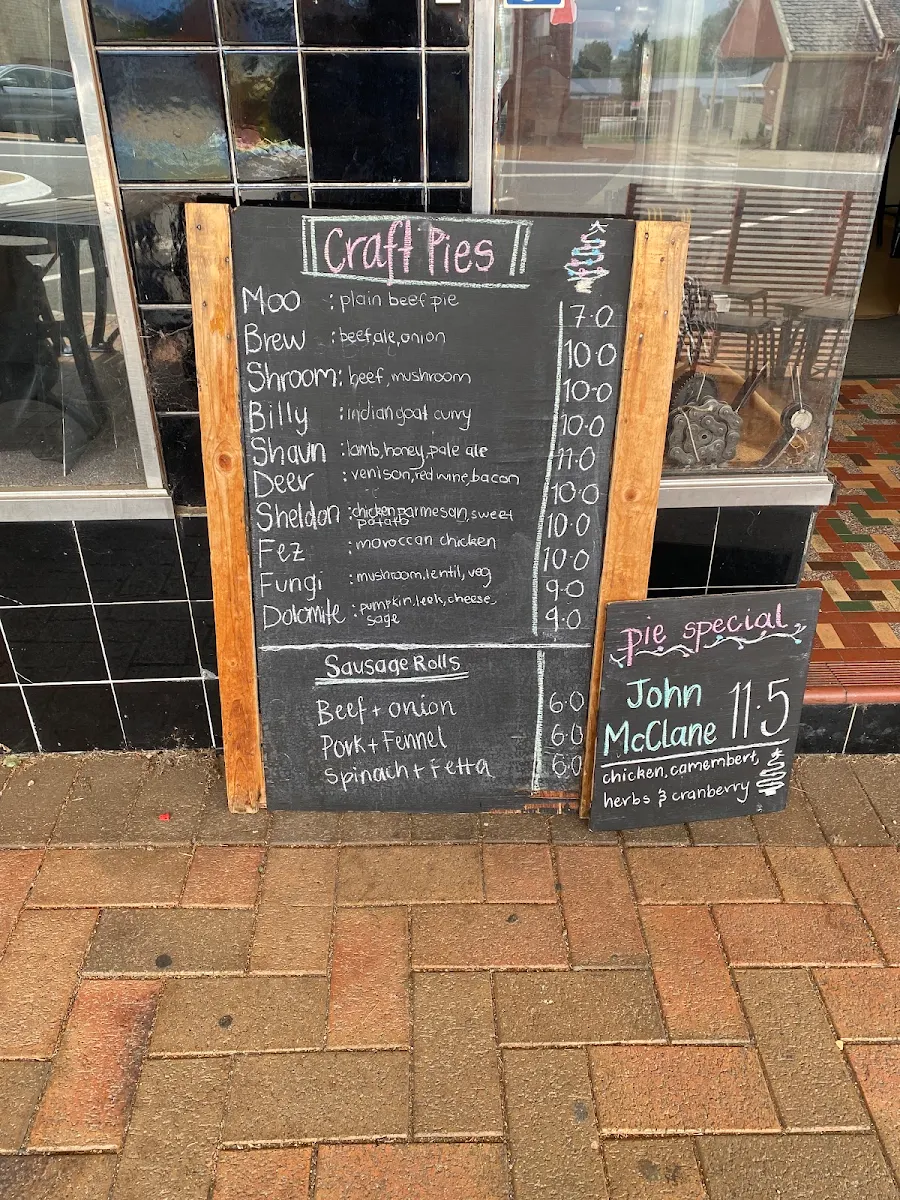Menu, The Pie Mechanic