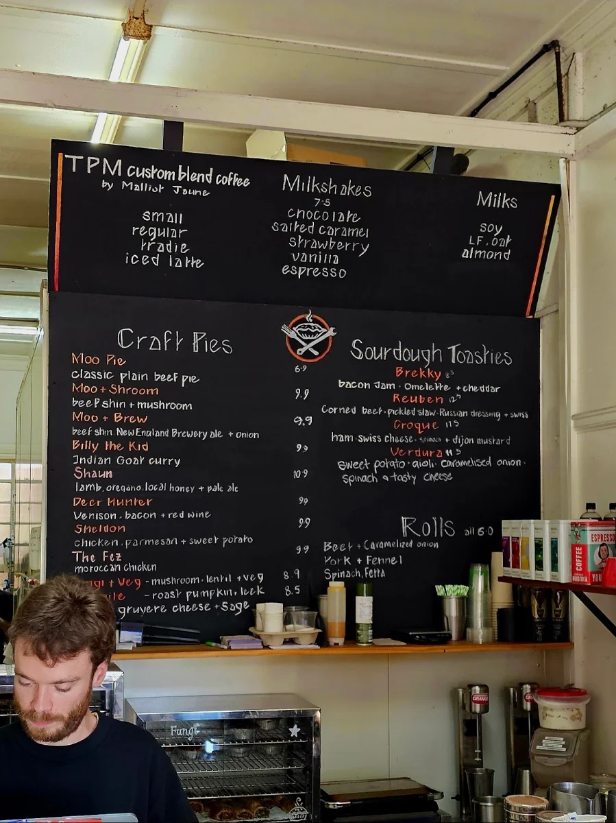 Menu, The Pie Mechanic
