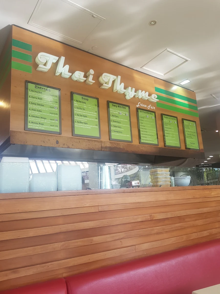 Menu, Thai Thyme Express
