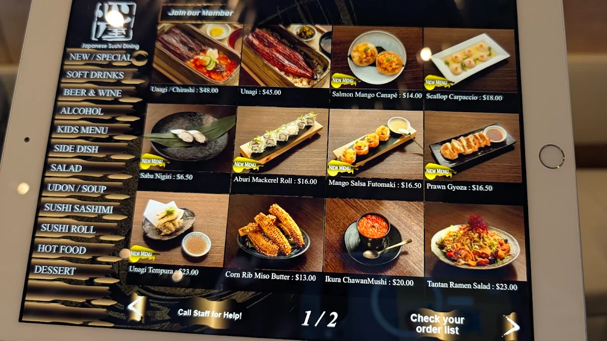 Menu, Kokoroya