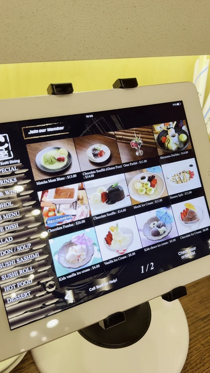 Menu, Kokoroya