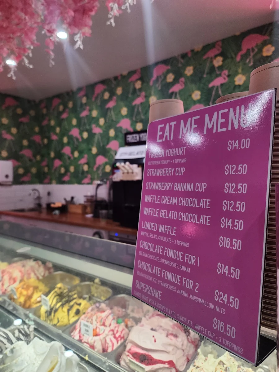 Menu, 1770 Gelato Co