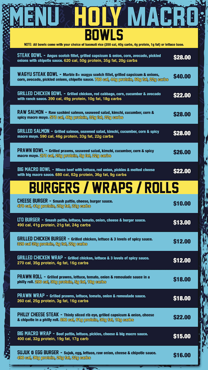 Menu, Holy Macro