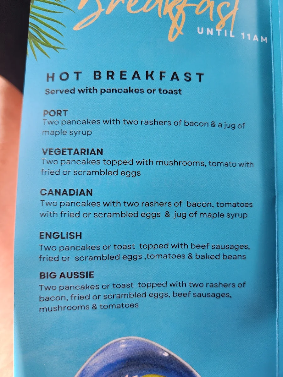 Menu, Pancake Place
