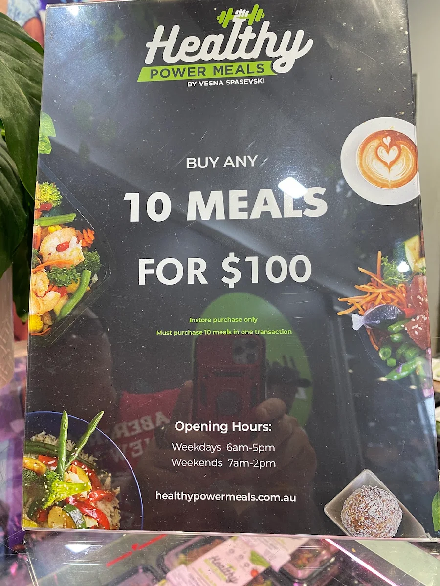 Menu, Healthy Power Meals