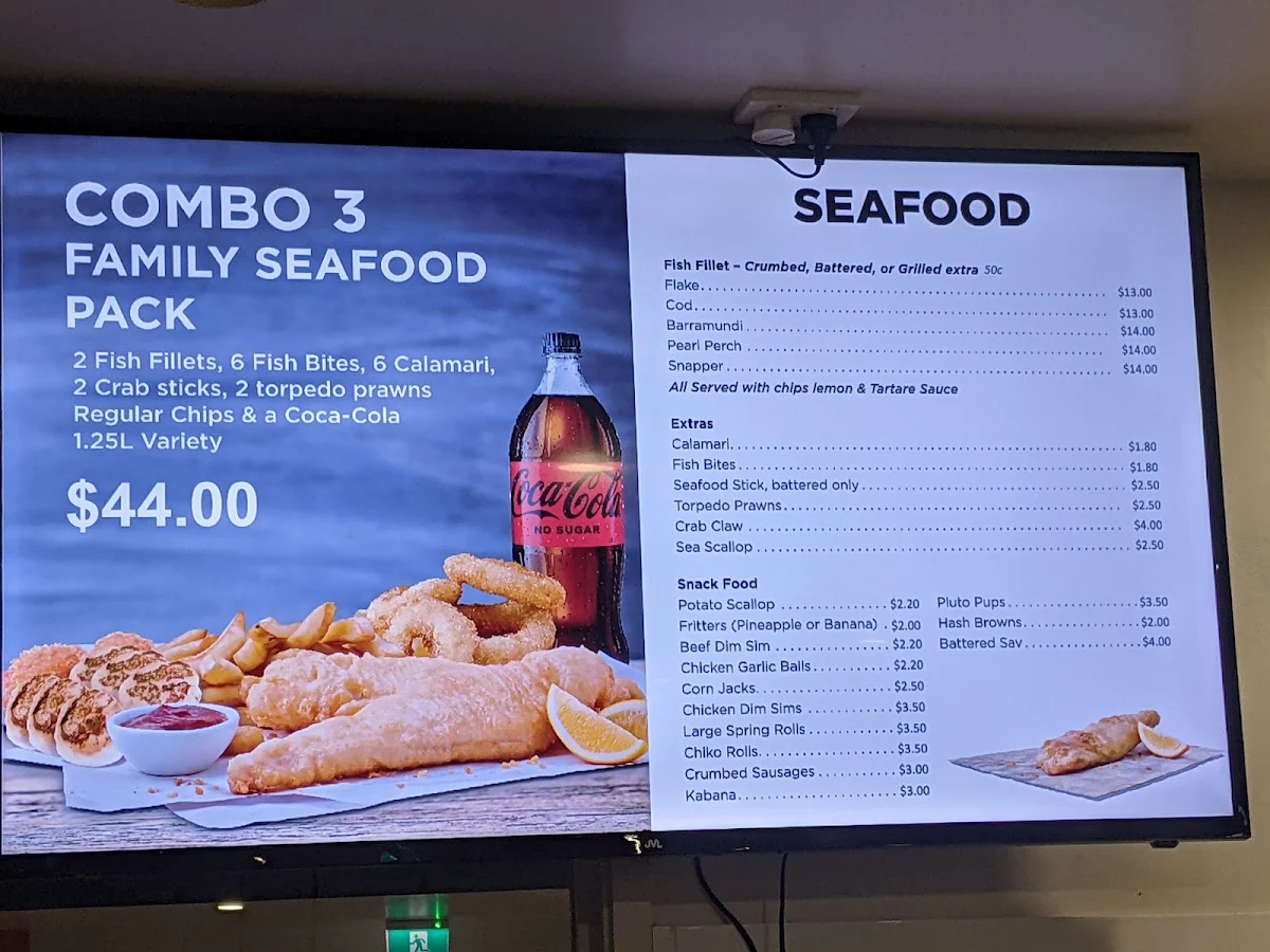 Menu, Coolum Coastal Chicken